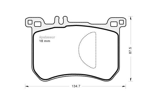 Kit de plaquettes de frein, frein à disque