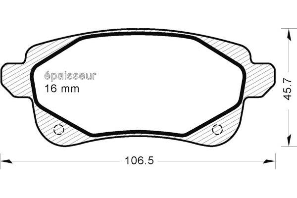 Kit de plaquettes de frein, frein à disque