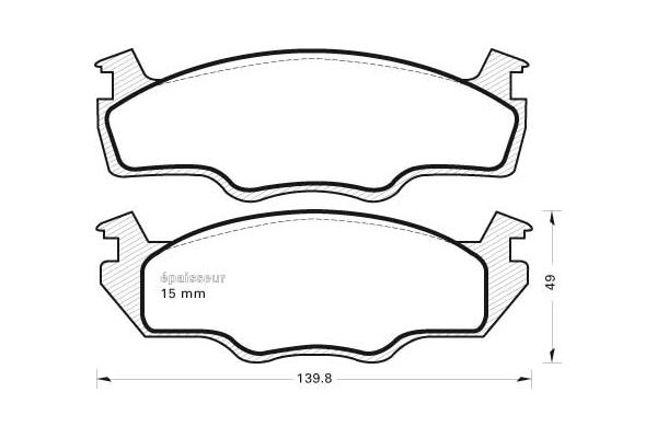 Kit de plaquettes de frein, frein à disque