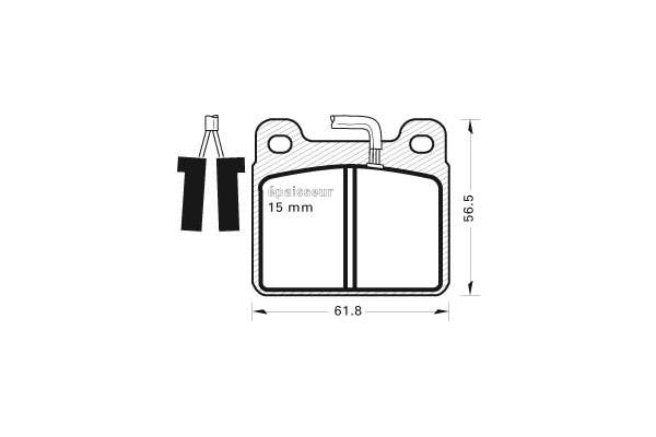 Kit de plaquettes de frein, frein à disque