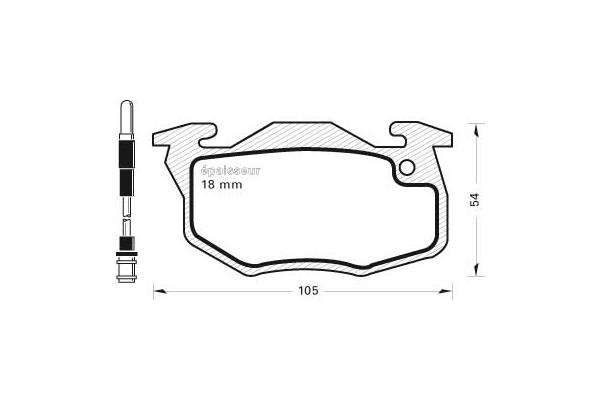 Kit de plaquettes de frein, frein à disque