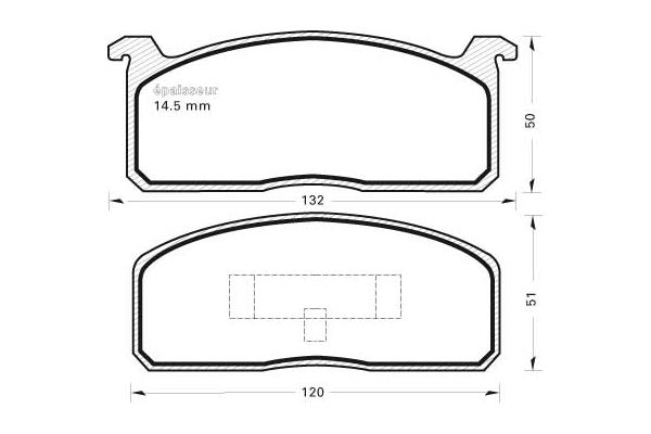 Kit de plaquettes de frein, frein à disque