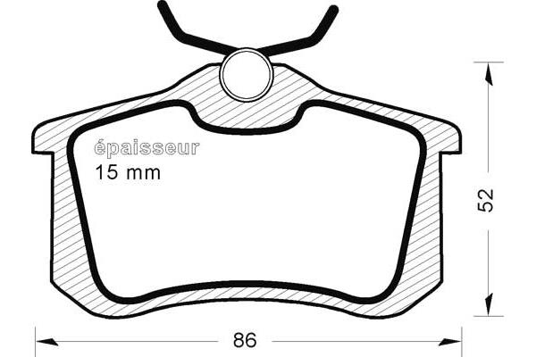 Kit de plaquettes de frein, frein à disque