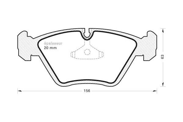 Kit de plaquettes de frein, frein à disque