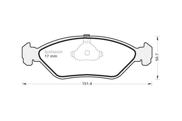 Kit de plaquettes de frein, frein à disque