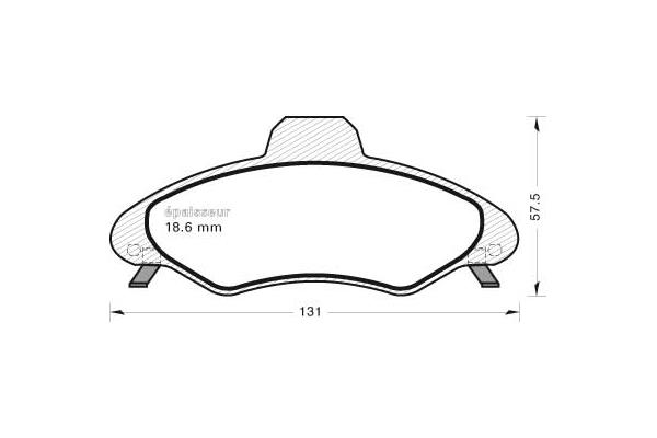 Kit de plaquettes de frein, frein à disque