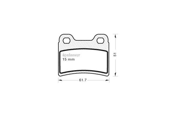 Kit de plaquettes de frein, frein à disque