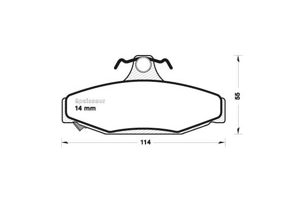 Kit de plaquettes de frein, frein à disque