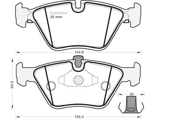 Kit de plaquettes de frein, frein à disque