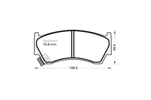 Kit de plaquettes de frein, frein à disque