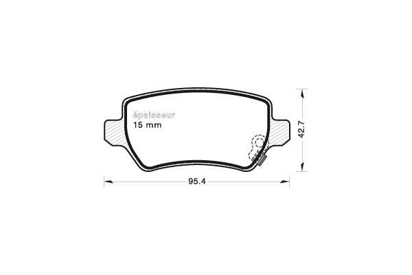 Kit de plaquettes de frein, frein à disque