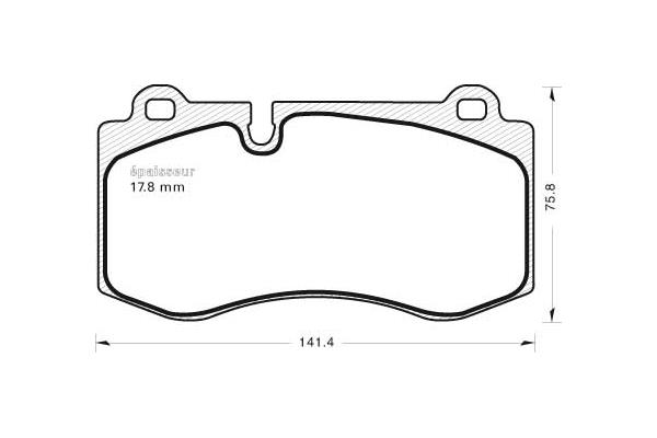 Kit de plaquettes de frein, frein à disque