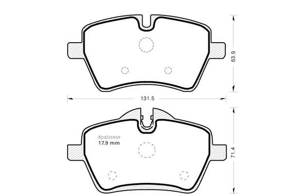 Kit de plaquettes de frein, frein à disque