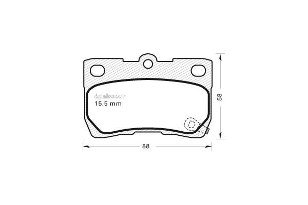 Kit de plaquettes de frein, frein à disque