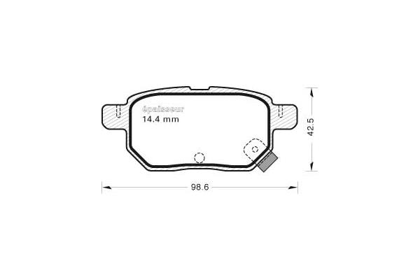 Kit de plaquettes de frein, frein à disque