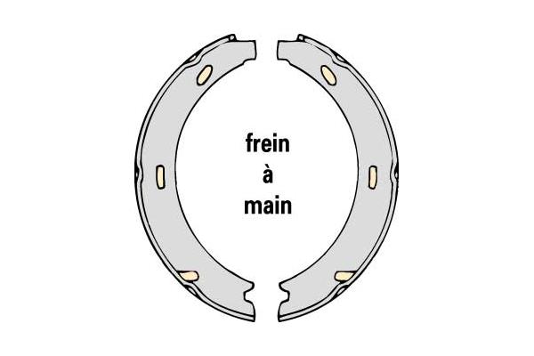 Jeu de mâchoires de frein, frein de stationnement