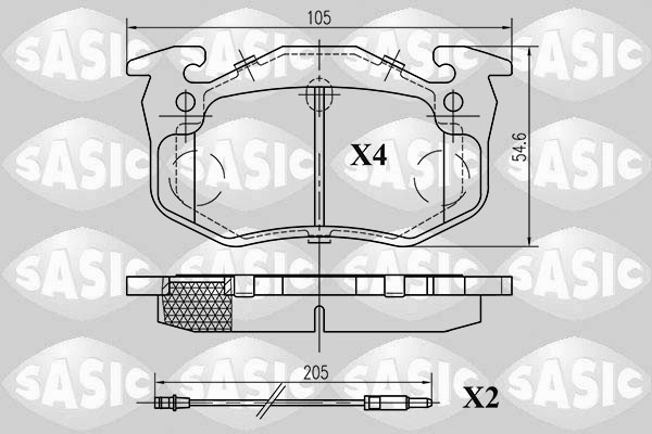 Kit de plaquettes de frein, frein à disque