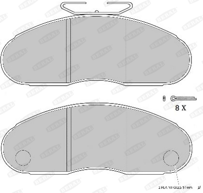 Kit de plaquettes de frein, frein à disque