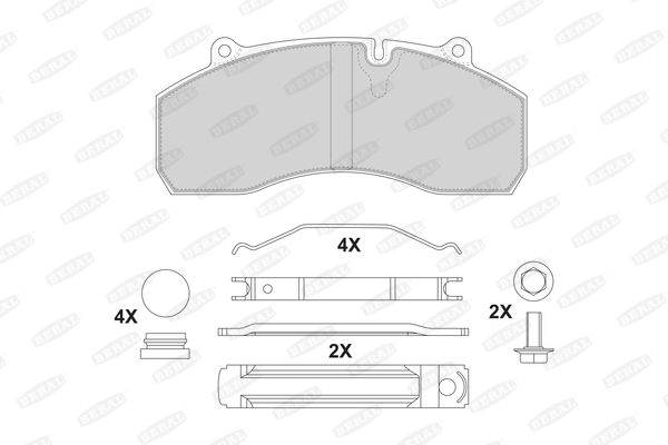 Kit de plaquettes de frein, frein à disque