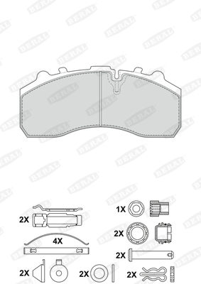 Kit de plaquettes de frein, frein à disque