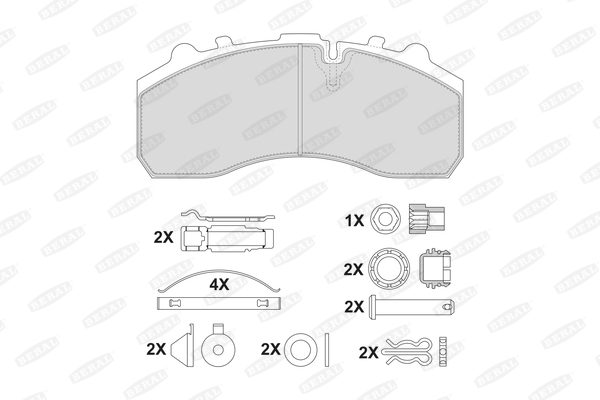 Kit de plaquettes de frein, frein à disque