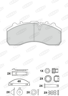 Kit de plaquettes de frein, frein à disque