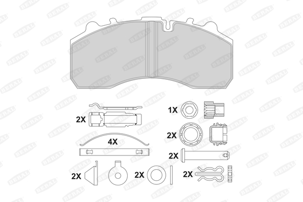 Kit de plaquettes de frein, frein à disque