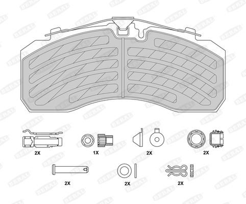 Kit de plaquettes de frein, frein à disque