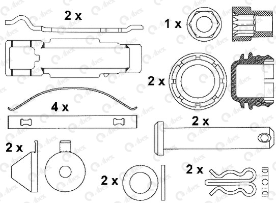 Kit de plaquettes de frein, frein à disque