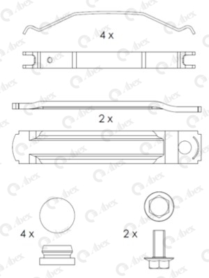 Kit de plaquettes de frein, frein à disque