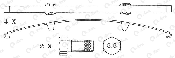 Kit de plaquettes de frein, frein à disque