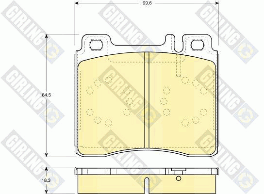 Kit de plaquettes de frein, frein à disque