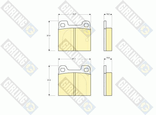 Kit de plaquettes de frein, frein à disque