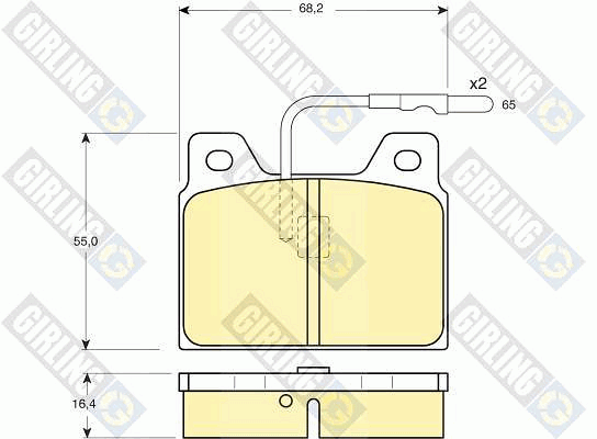 Kit de plaquettes de frein, frein à disque