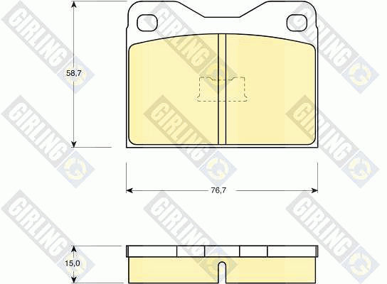 Kit de plaquettes de frein, frein à disque