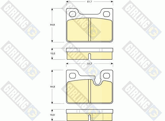 Kit de plaquettes de frein, frein à disque