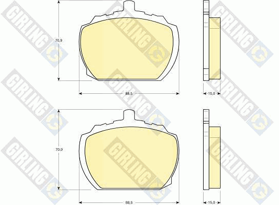 Kit de plaquettes de frein, frein à disque