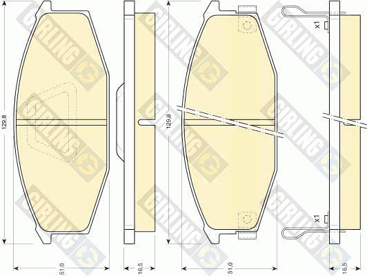 Kit de plaquettes de frein, frein à disque