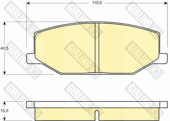 Kit de plaquettes de frein, frein à disque