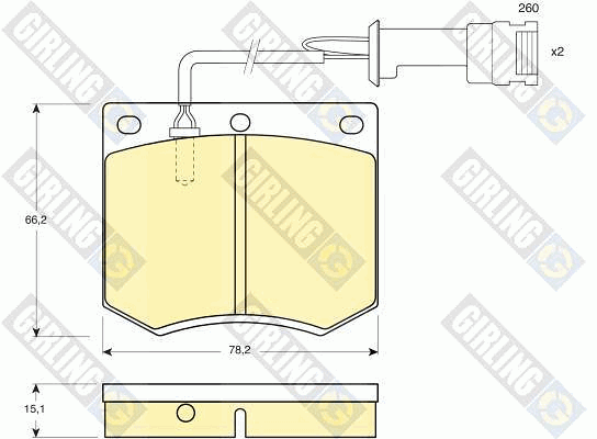 Kit de plaquettes de frein, frein à disque