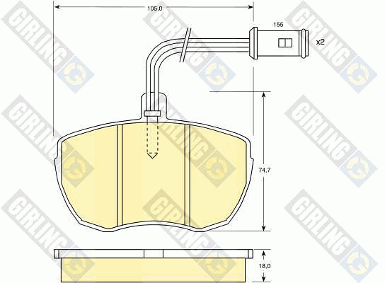 Kit de plaquettes de frein, frein à disque