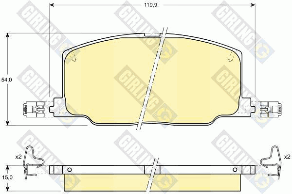 Kit de plaquettes de frein, frein à disque