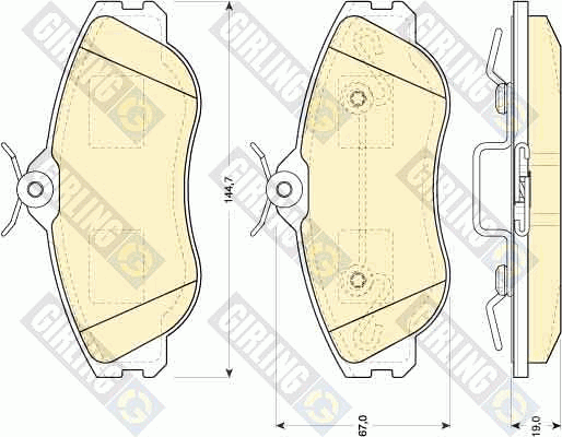 Kit de plaquettes de frein, frein à disque