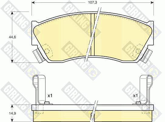 Kit de plaquettes de frein, frein à disque