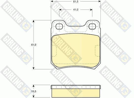 Kit de plaquettes de frein, frein à disque