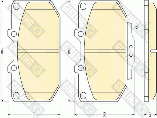 Kit de plaquettes de frein, frein à disque