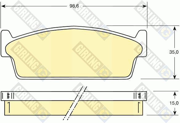 Kit de plaquettes de frein, frein à disque