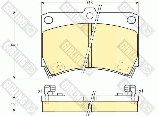 Kit de plaquettes de frein, frein à disque