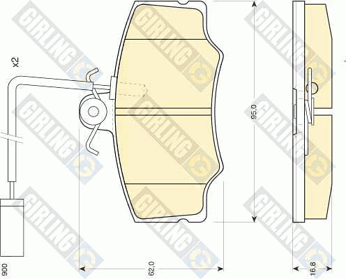 Kit de plaquettes de frein, frein à disque