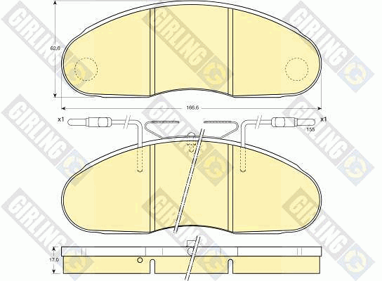 Kit de plaquettes de frein, frein à disque